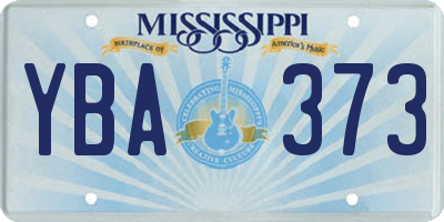 MS license plate YBA373