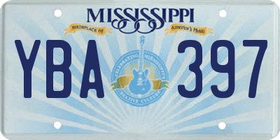 MS license plate YBA397