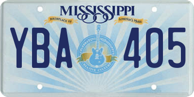 MS license plate YBA405