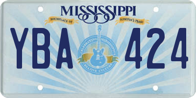 MS license plate YBA424