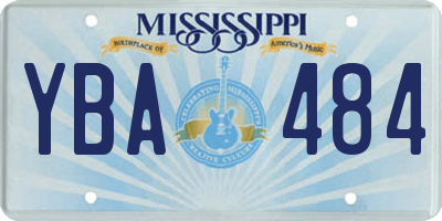 MS license plate YBA484