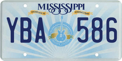 MS license plate YBA586