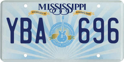 MS license plate YBA696