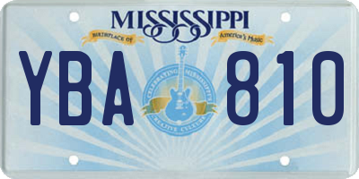 MS license plate YBA810