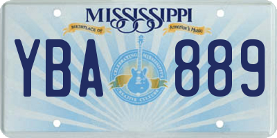 MS license plate YBA889