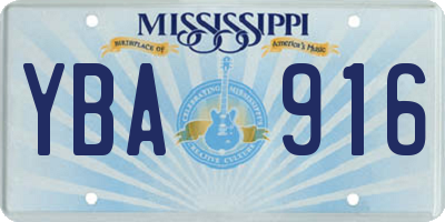 MS license plate YBA916