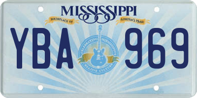 MS license plate YBA969