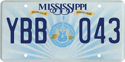MS license plate YBB043