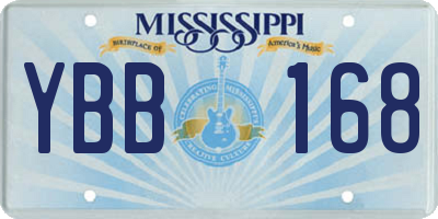MS license plate YBB168