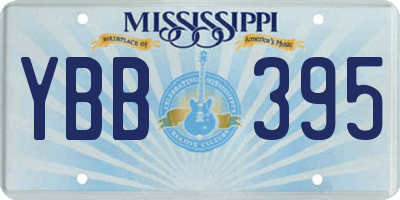 MS license plate YBB395