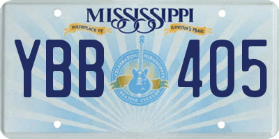 MS license plate YBB405