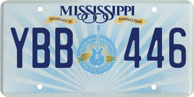 MS license plate YBB446