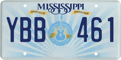 MS license plate YBB461