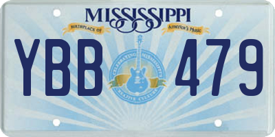 MS license plate YBB479
