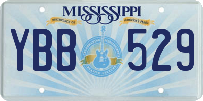MS license plate YBB529