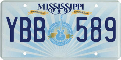 MS license plate YBB589