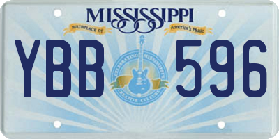 MS license plate YBB596