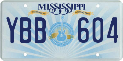MS license plate YBB604