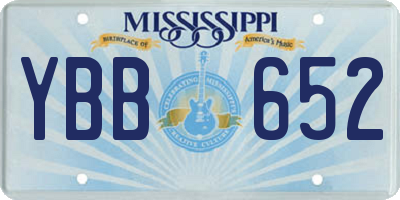 MS license plate YBB652