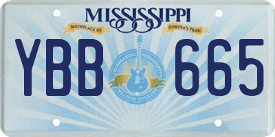 MS license plate YBB665