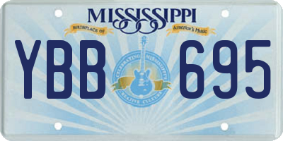 MS license plate YBB695