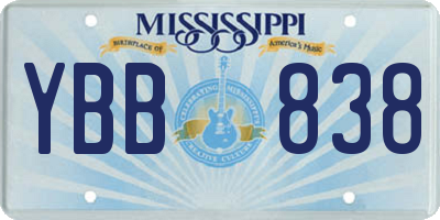 MS license plate YBB838