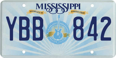 MS license plate YBB842