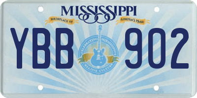 MS license plate YBB902