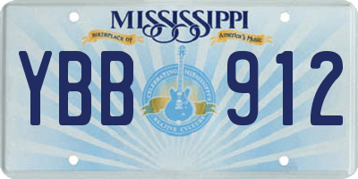 MS license plate YBB912