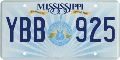 MS license plate YBB925