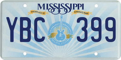 MS license plate YBC399