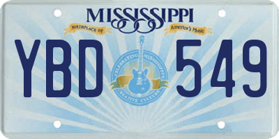 MS license plate YBD549