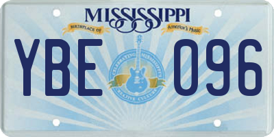 MS license plate YBE096