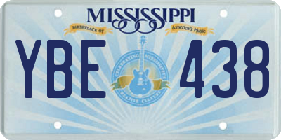 MS license plate YBE438