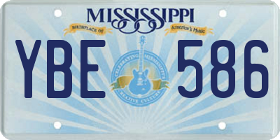 MS license plate YBE586