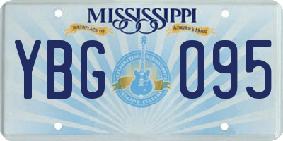 MS license plate YBG095
