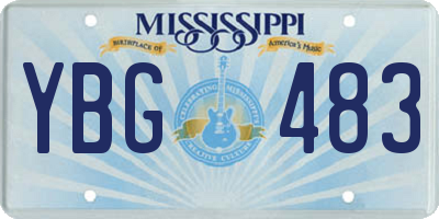 MS license plate YBG483