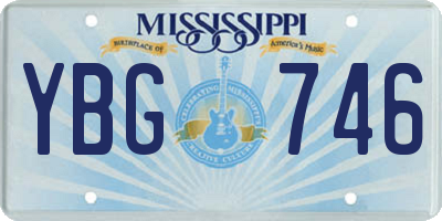 MS license plate YBG746