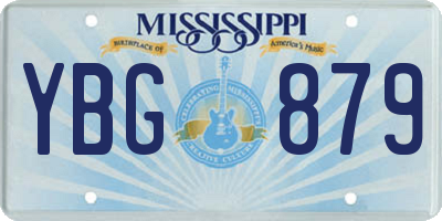 MS license plate YBG879