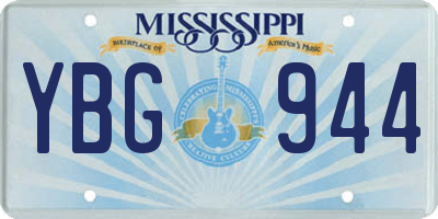 MS license plate YBG944