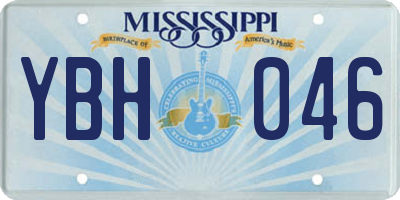 MS license plate YBH046