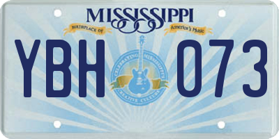 MS license plate YBH073