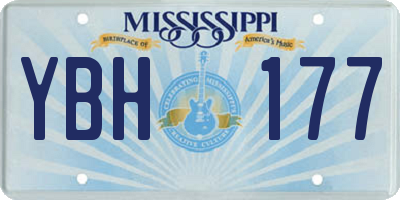 MS license plate YBH177