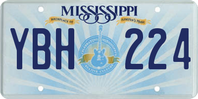MS license plate YBH224