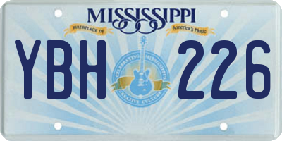 MS license plate YBH226