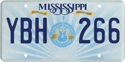MS license plate YBH266