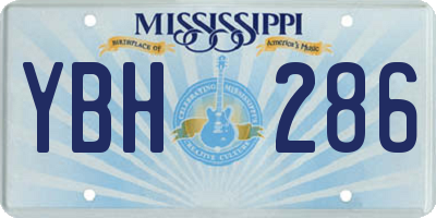 MS license plate YBH286