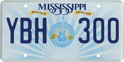 MS license plate YBH300