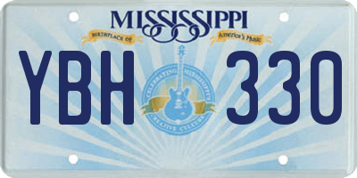 MS license plate YBH330
