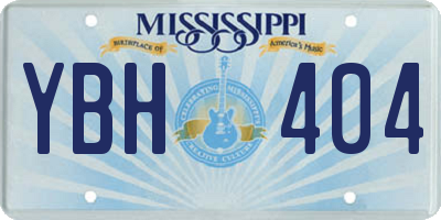 MS license plate YBH404